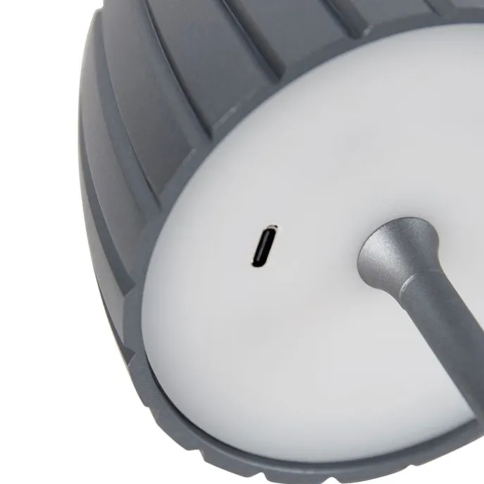 Moderne Tischleuchte grau 3-stufig dimmbar wiederaufladbar - Dolce