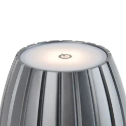 Moderne Tischleuchte grau 3-stufig dimmbar wiederaufladbar - Dolce