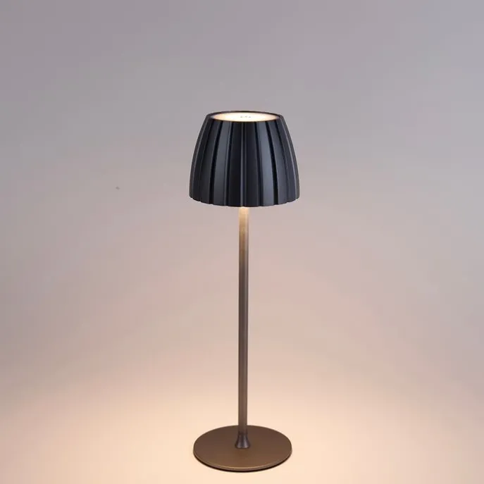 Moderne Tischleuchte grau 3-stufig dimmbar wiederaufladbar - Dolce