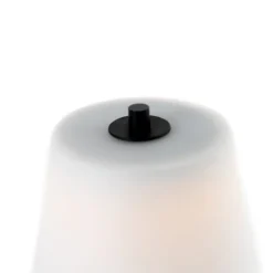 Moderne Tischleuchte schwarz mit Opalglas inkl. LED 3-stufig dimmbar - Jent