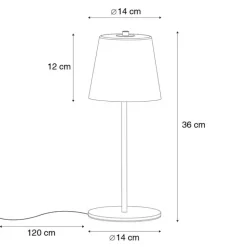 Moderne Tischleuchte schwarz mit Opalglas inkl. LED 3-stufig dimmbar - Jent
