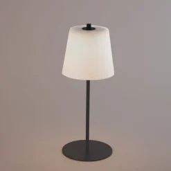 Moderne Tischleuchte schwarz mit Opalglas inkl. LED 3-stufig dimmbar - Jent