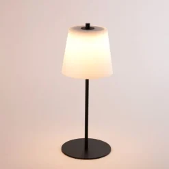 Moderne Tischleuchte schwarz mit Opalglas inkl. LED 3-stufig dimmbar - Jent