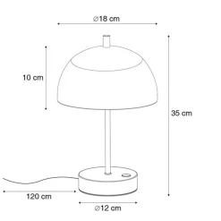 Moderne Tischleuchte schwarz mit Opalglas inkl. LED 3-Stufen-dimmbar - Djent