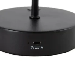 Moderne Tischleuchte schwarz mit Opalglas inkl. LED 3-Stufen-dimmbar - Djent