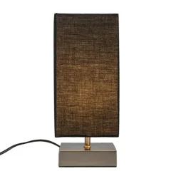 Moderne Tischleuchte schwarz mit Stahl - Milo