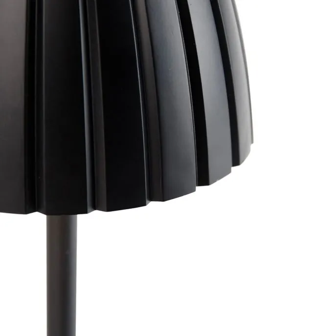 Moderne Tischleuchte schwarz 3-stufig dimmbar wiederaufladbar - Dolce