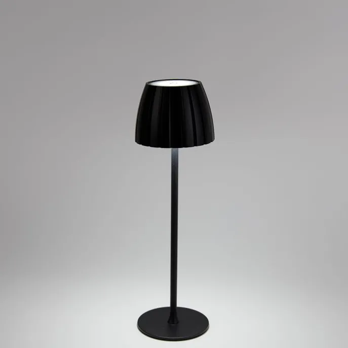 Moderne Tischleuchte schwarz 3-stufig dimmbar wiederaufladbar - Dolce