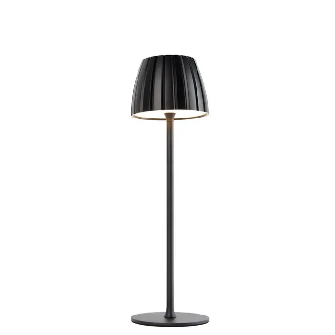 Moderne Tischleuchte schwarz 3-stufig dimmbar wiederaufladbar - Dolce