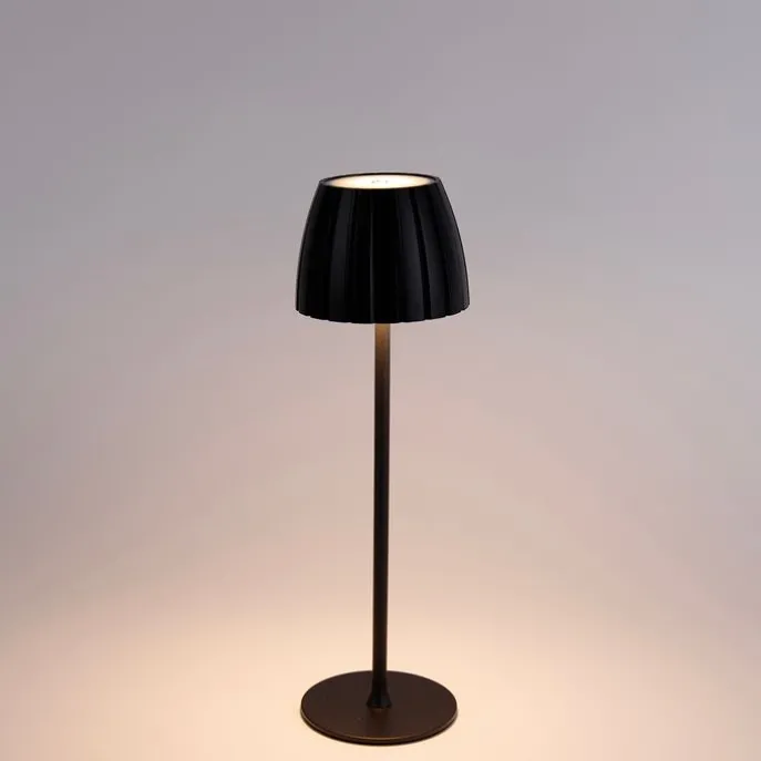 Moderne Tischleuchte schwarz 3-stufig dimmbar wiederaufladbar - Dolce