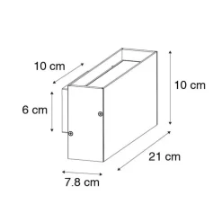 Moderne Wandleuchte anthrazit inkl. LED IP54 - Spector