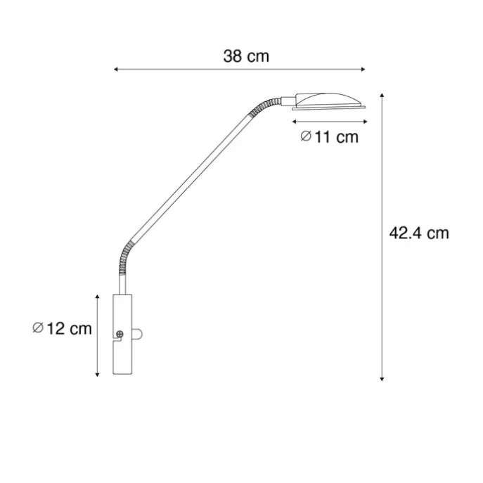 Moderne Wandleuchte aus Stahl inkl. LED - Eva