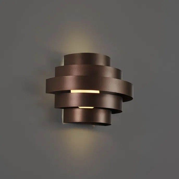 Moderne Wandleuchte Bronze inkl. LED 3-Stufen-Dimmbar - Lines