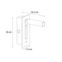 Moderne Wandleuchte Dunkelbronze inkl. LED - Plaza