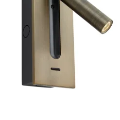 Moderne Wandleuchte Dunkelbronze inkl. LED - Plaza