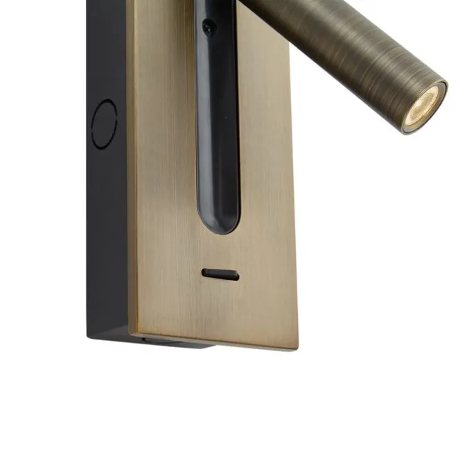 Moderne Wandleuchte Dunkelbronze inkl. LED - Plaza