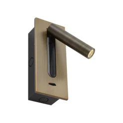 Moderne Wandleuchte Dunkelbronze inkl. LED - Plaza