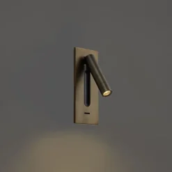 Moderne Wandleuchte Dunkelbronze inkl. LED - Plaza