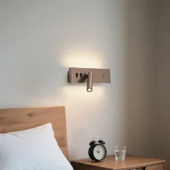 Moderne Wandleuchte Dunkelbronze Verstellbar mit USB-C inkl. LED - Modric