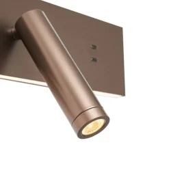 Moderne Wandleuchte Dunkelbronze Verstellbar mit USB-C inkl. LED - Modric