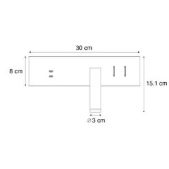 Moderne Wandleuchte Dunkelbronze Verstellbar mit USB-C inkl. LED - Modric