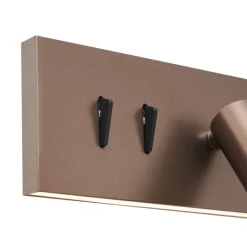Moderne Wandleuchte Dunkelbronze Verstellbar mit USB-C inkl. LED - Modric