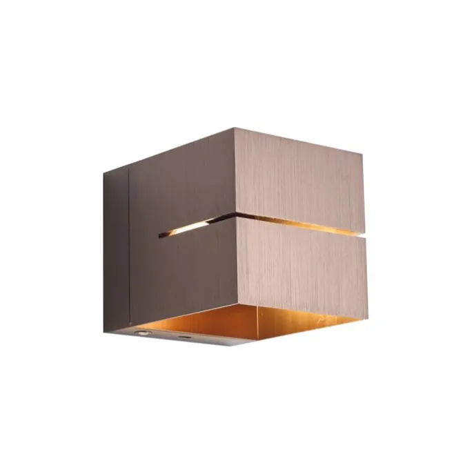 Moderne Wandleuchte Dunkelbronze inkl. LED und Touch-Dimmer Wiederaufladbar - Joris Groove