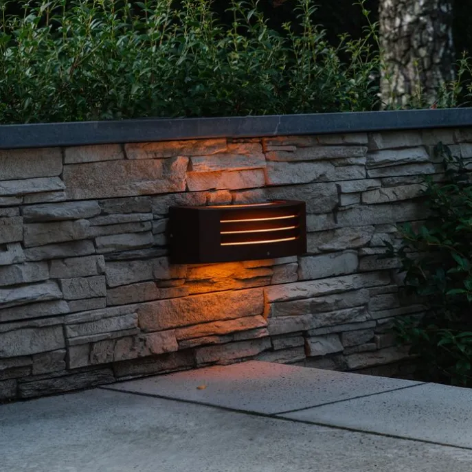 Moderne Wandleuchte rostbraun IP44 - Hurricane 1