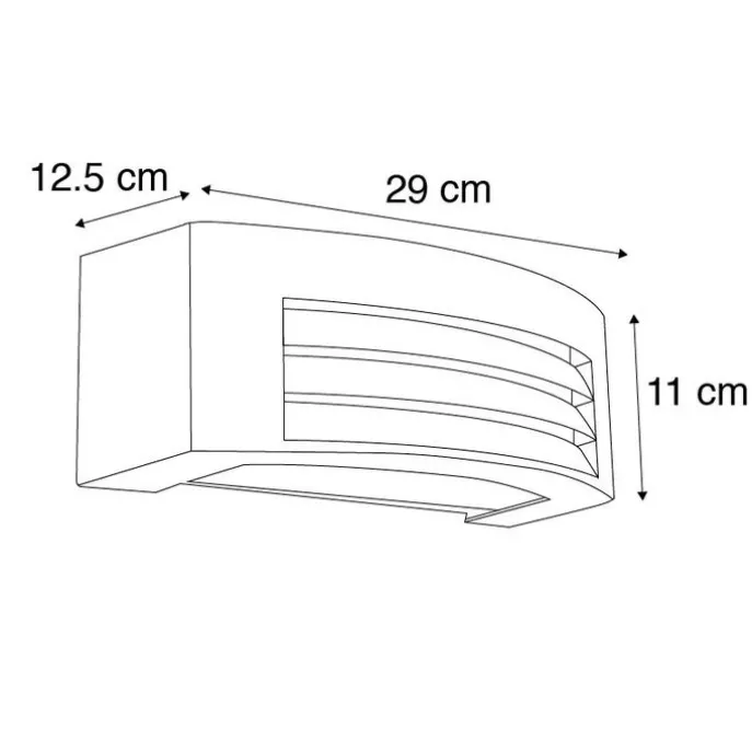 Moderne Wandleuchte rostbraun IP44 - Hurricane 1