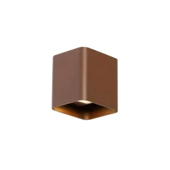 Moderne Wandleuchte rostbraun inkl. LED IP54 quadratisch - Evi
