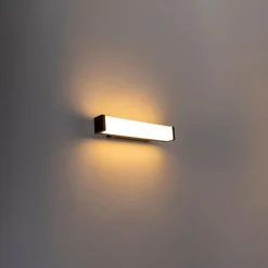 Moderne Wandleuchte Schwarz 32cm inkl. LED IP44 - Cascada