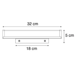 Moderne Wandleuchte Schwarz 32cm inkl. LED IP44 - Cascada
