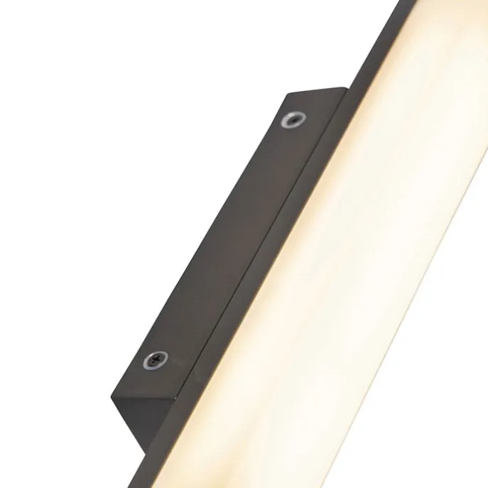 Moderne Wandleuchte Schwarz 32cm inkl. LED IP44 - Cascada