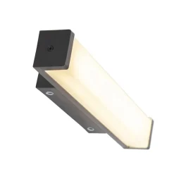 Moderne Wandleuchte Schwarz 32cm inkl. LED IP44 - Cascada