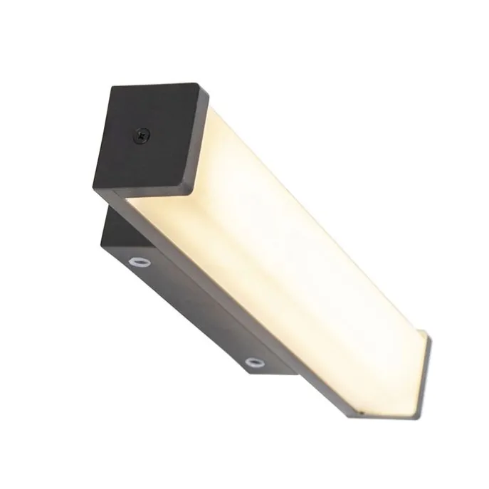 Moderne Wandleuchte Schwarz 32cm inkl. LED IP44 - Cascada