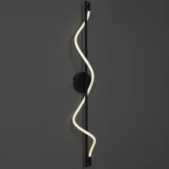 Moderne Wandleuchte schwarz inkl. LED 3-Stufen-Dimmbar - Twirl