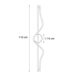 Moderne Wandleuchte schwarz inkl. LED 3-Stufen-Dimmbar - Twirl