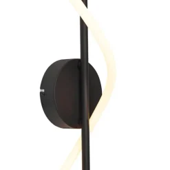 Moderne Wandleuchte schwarz inkl. LED 3-Stufen-Dimmbar - Twirl
