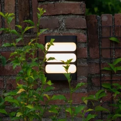 Moderne Wandleuchte schwarz inkl. LED IP44 - Gaev