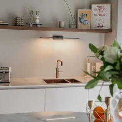 Moderne Wandleuchte schwarz 62 cm inkl. LED IP44 - Jerre