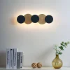 Moderne Wandleuchte Schwarz mit Gold inkl. LED 3-Stufen-Dimmbar 5-Licht - Sunrise 3