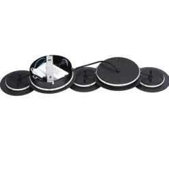 Moderne Wandleuchte Schwarz mit Gold inkl. LED 3-Stufen-Dimmbar 5-Licht - Sunrise 3