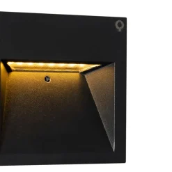 Moderne Wandleuchte schwarz inkl. LED - Gem 2