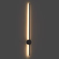 Moderne Wandleuchte schwarz 100cm inkl. LED - Clockwise