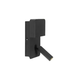 Moderne Wandleuchte schwarz inkl. LED mit USB und Leselampe - Robin