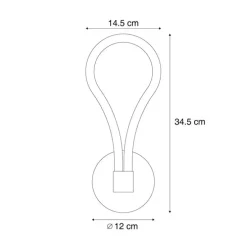 Moderne Wandleuchte schwarz inkl. LED 3-Stufen-Dimmbar - Keri