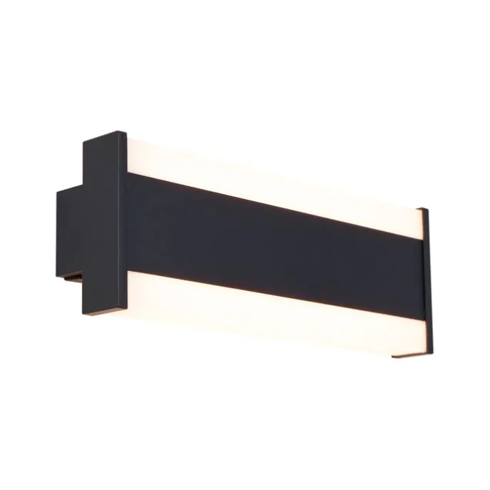 Moderne Wandleuchte schwarz 30cm inkl. LED CCT IP54 - Vanya