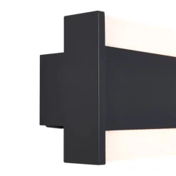 Moderne Wandleuchte schwarz 30cm inkl. LED CCT IP54 - Vanya
