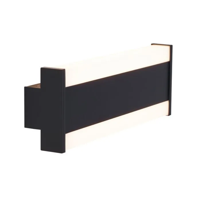 Moderne Wandleuchte schwarz 30cm inkl. LED CCT IP54 - Vanya