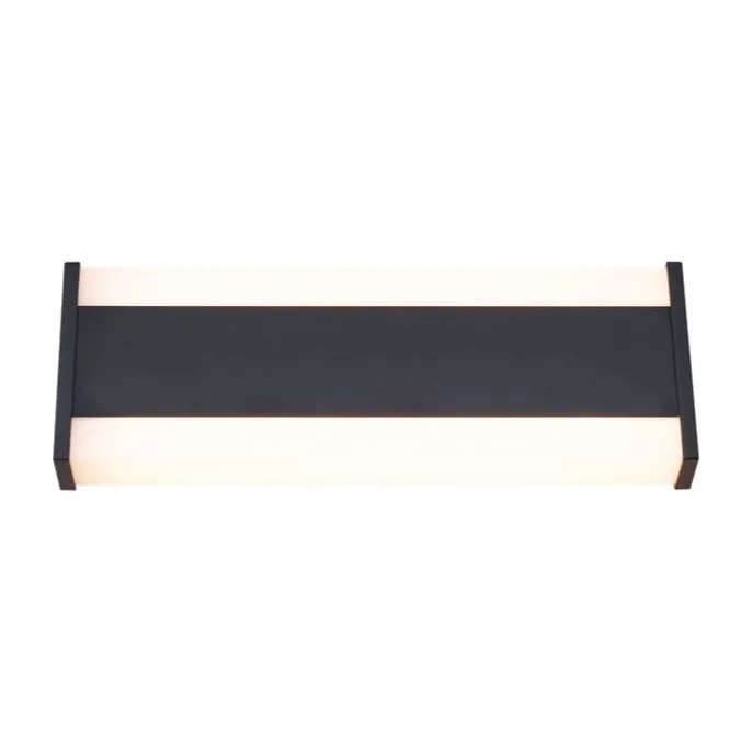 Moderne Wandleuchte schwarz 30cm inkl. LED CCT IP54 - Vanya